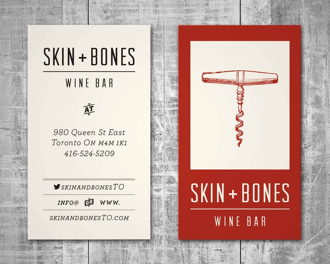 Skin + Bones business cards